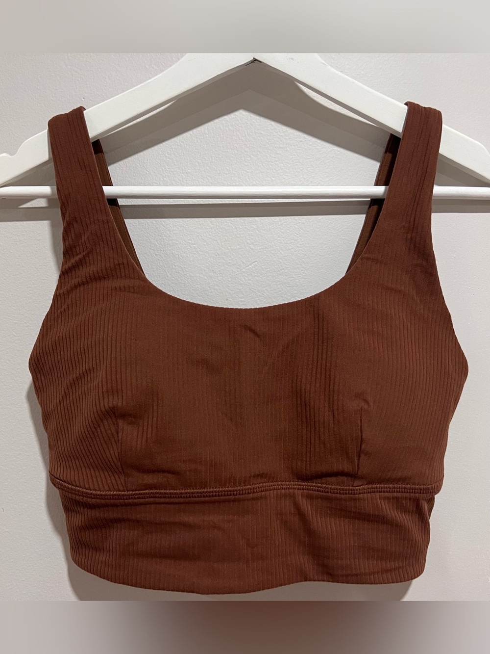 Lululemon Ribbed Scoop Neck Sports Bra Rich Brown